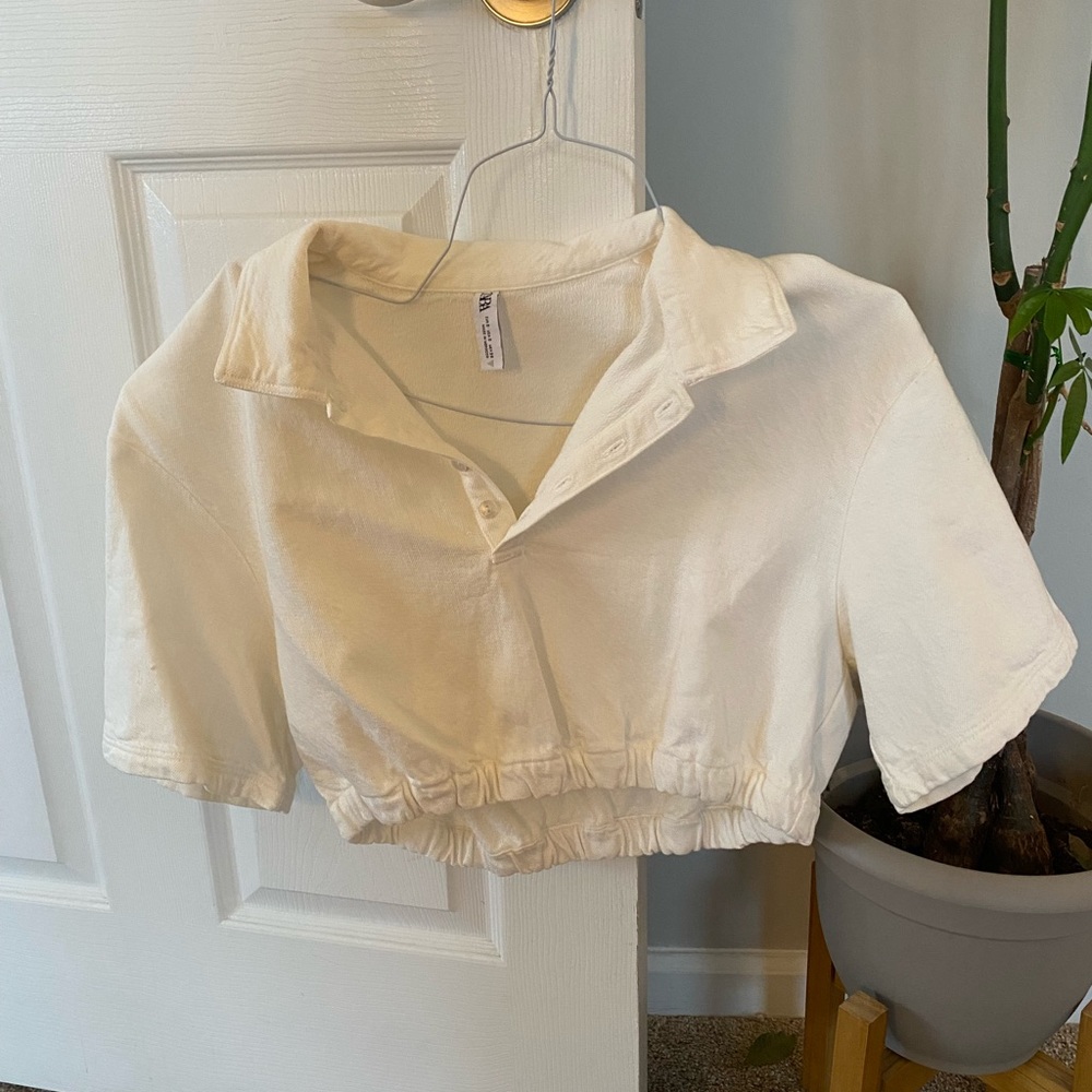 Zara collared crop top